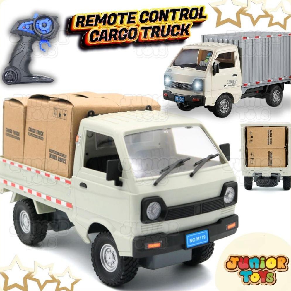 Aw89 Mobil Remote Control Rc Pick Up Box Cargo Truck Miniatur Carry Apv Mainan Rc Mobilan Truk Baran