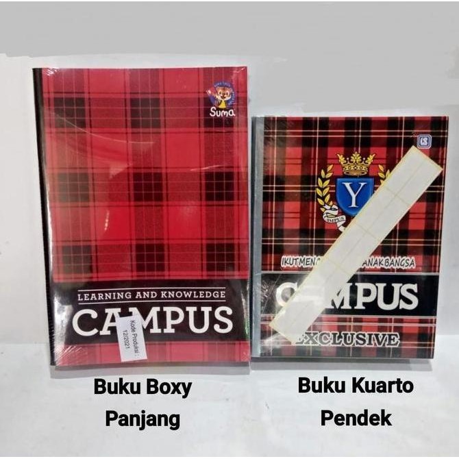 

READY PAKET BUKU TULIS CAMPUS BOXY PANJANG & KECIL - 1 PACK ISI 10 BUKU