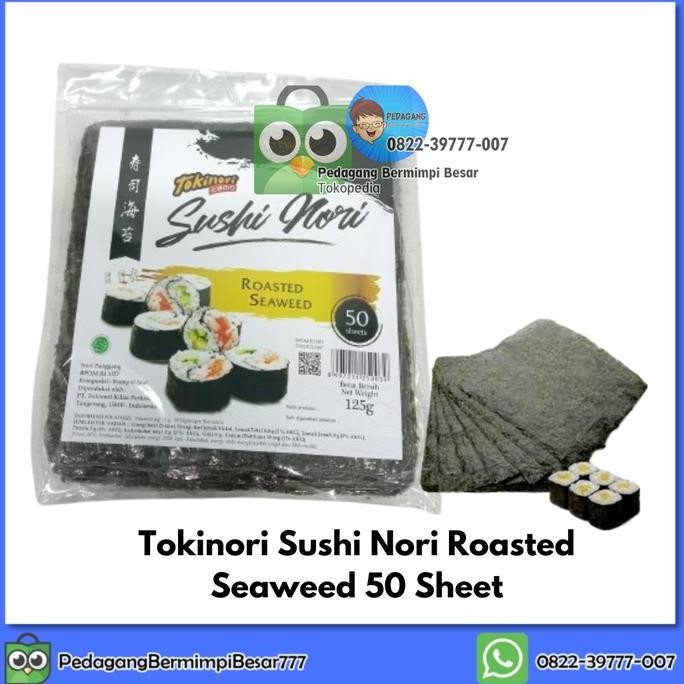 

Produk Baru!! Tokinori Roasted Sushi Nori 50 Sheet Seaweed Rumput Laut Halal MUI