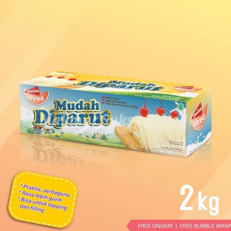 

Keju Emina Shred 2Kg Mudah Diparut Blo Cheese