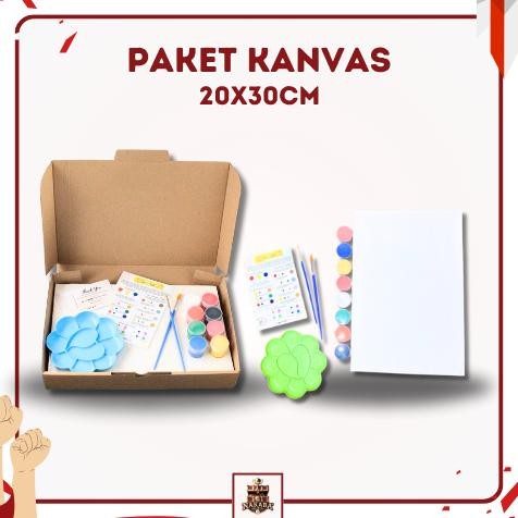 

Terlaris Paket Alat Lukis Kanvas Set 20X30Cm Diy Dilengkapi Dengan Cat Akrilik, Kuas & Palet Cod