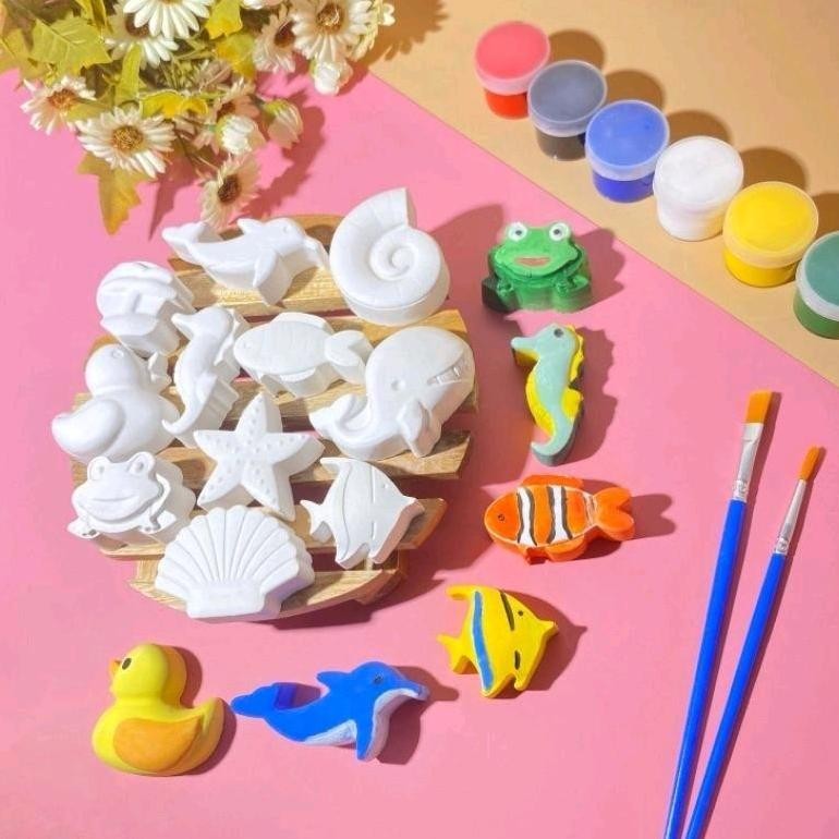 

Murah Paket Lukis Gypsum Lengkap Dengan Tema Hewan Laut Series Diy I Mainan Edukasi Anak Cod