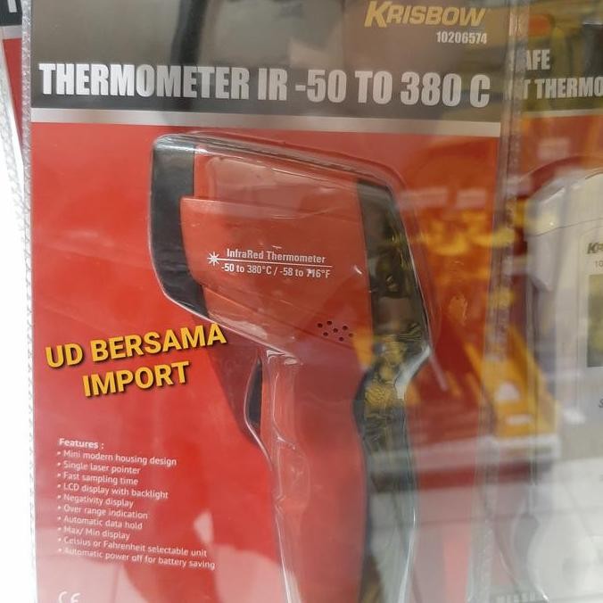 Hot Sale! Krisbow Thermometer Termometer Gun Digital Infrared Original Krisbow