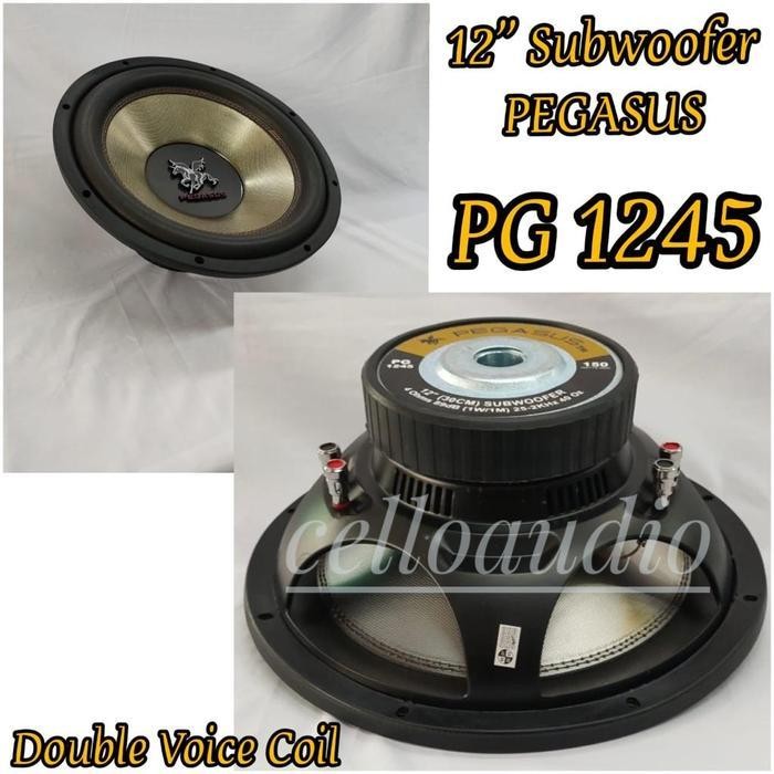 Subwoofer Double Coil 12 Inch Pegasus PG 1245 Speaker 12" PG1245 Berkualitas Terbaru