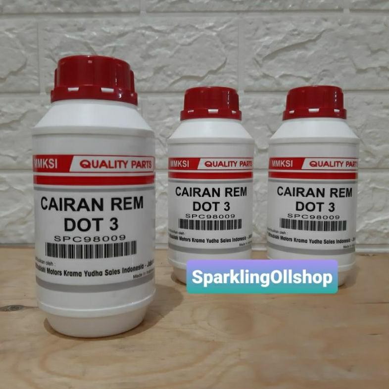 Minyak Rem DOT 3 MMKSI Brake Fluid DOT3 ASLI MITSUBISHI / Tiga Berlian - 300ml aSt