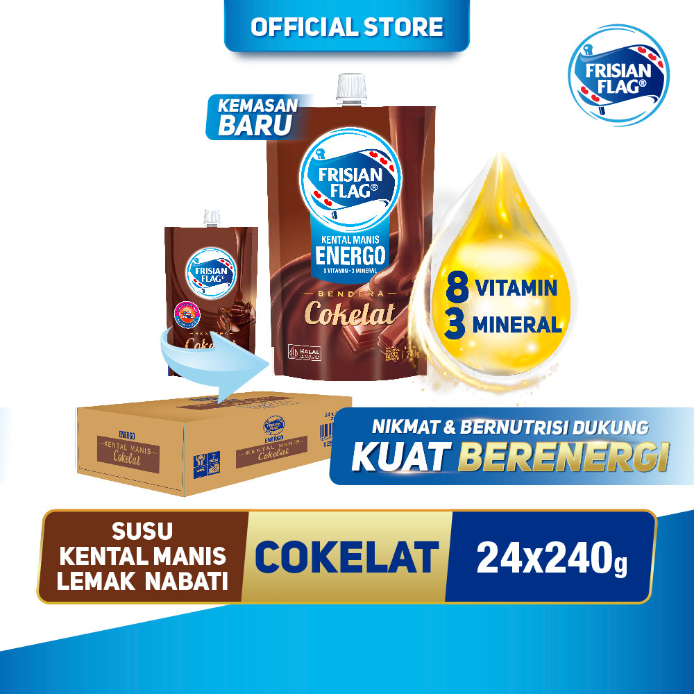

Frisian Flag Bendera Kental Manis Cokelat Pouch 240g - 24 Pcs