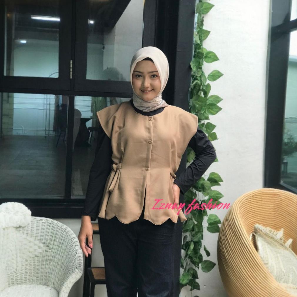 Vest Cherish Rompi Wanita Semiwoll Tali Pinggang