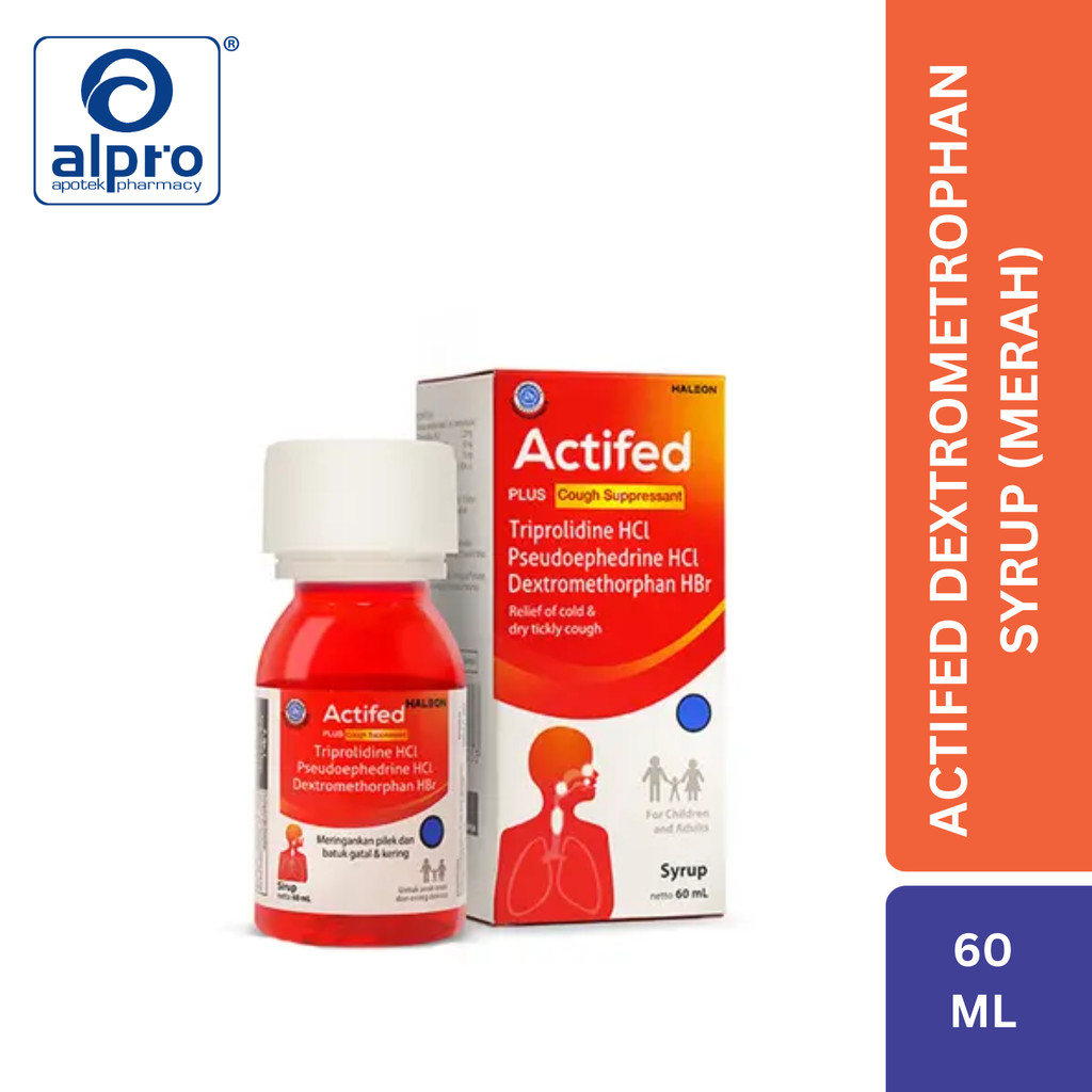 

Actifed Dextrometrophan Syrup 60Ml (Merah)