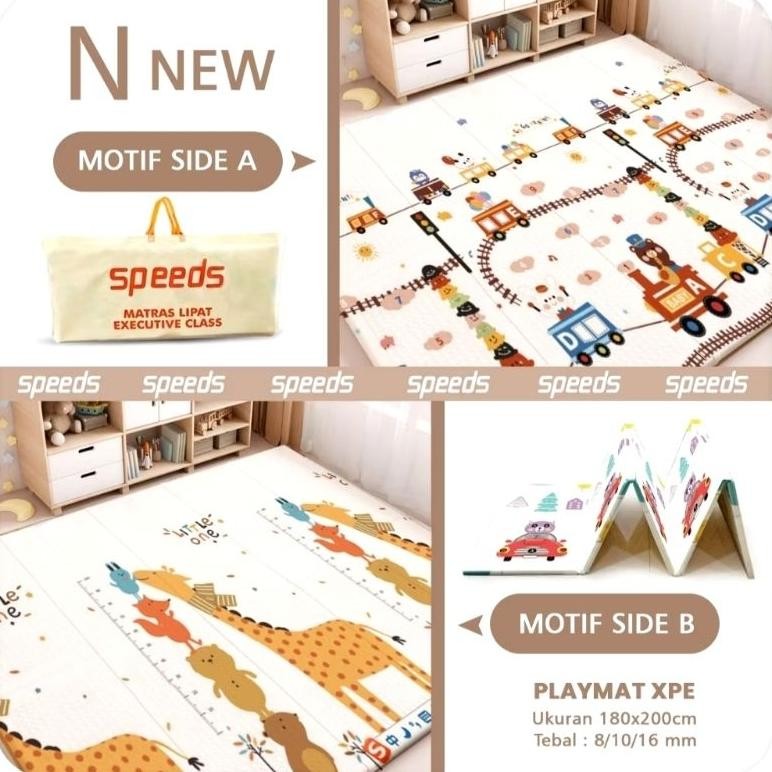 Playmate SPEEDS SNI Playmat XPE tebal 10 mm Matras Bayi Playmate Empuk Tikar Lipat Alas Tidur