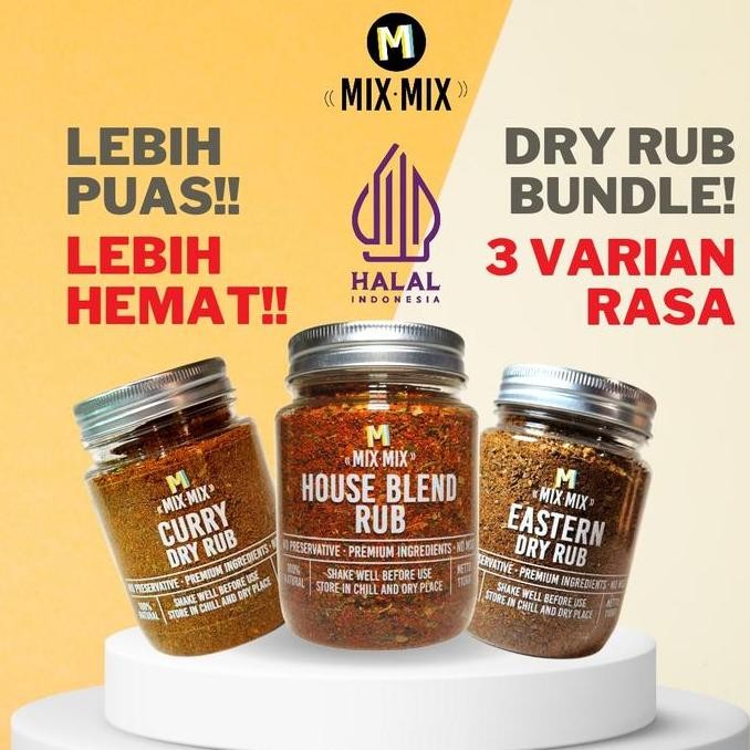 

Diskon! Paket Dry Rub Mix 3 Botol 110Gr - Bumbu Marinasi Serbaguna No Msg