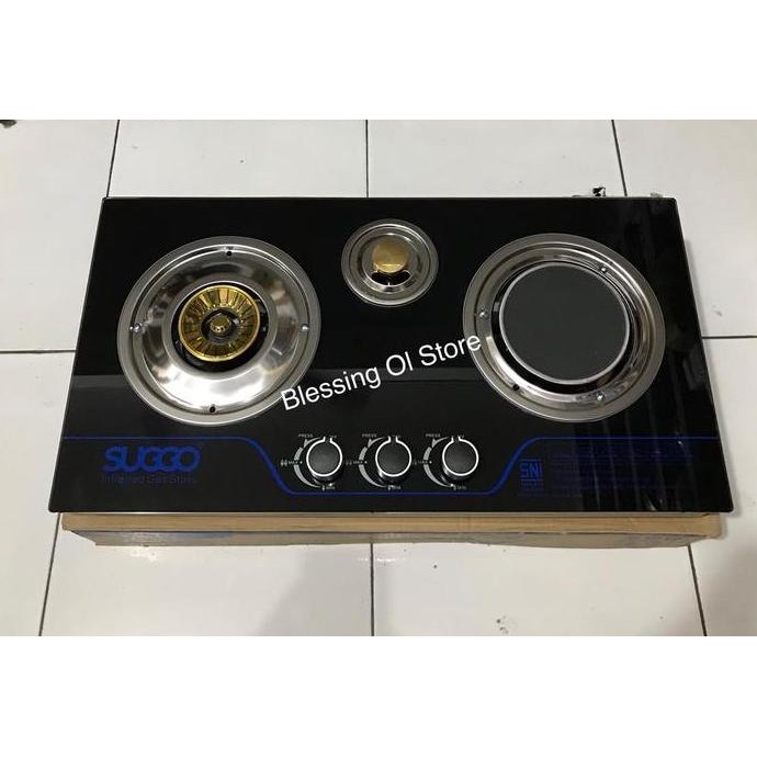 Kompor gas 3 Tungku Suggo Sg-301 / Kompor gas 3in1 / Kompor LKL 3in1