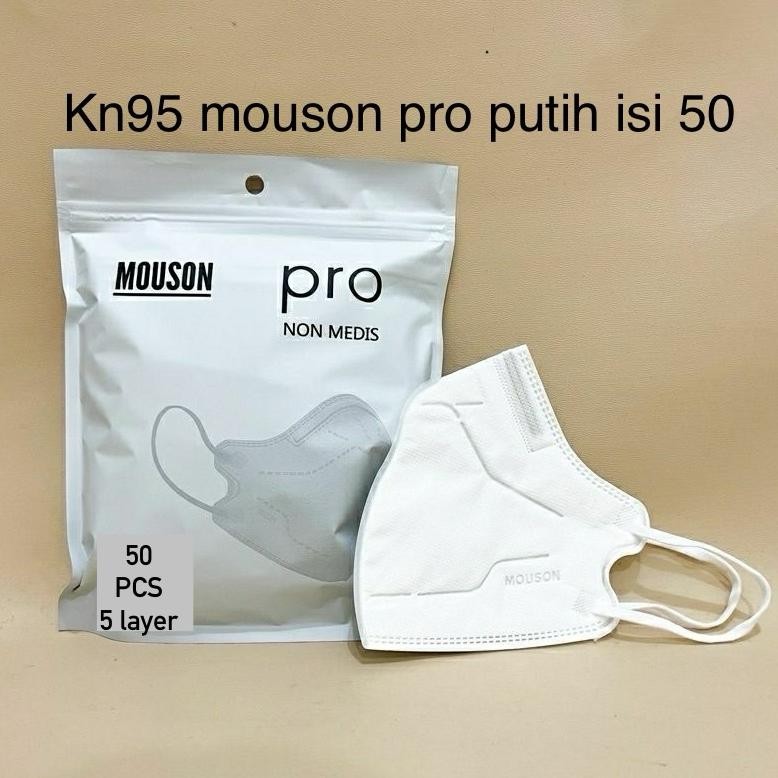 MASKER KN95 MOUSON PRO ISI 50pcs MASKER KN95 DISPOSABLE FACEMASK 5PLY PROMO aSt