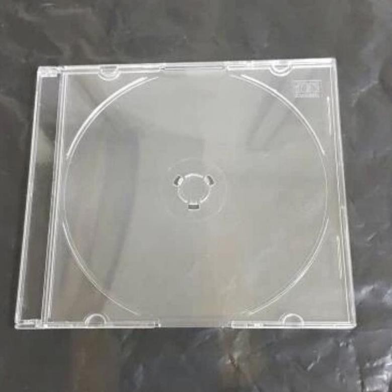 CD DVD CASE SLIM SINGLE BAHAN MIKA WARNA TRANSPARAN ( 1 PAKET ISI 10 KOTAK ) aSt