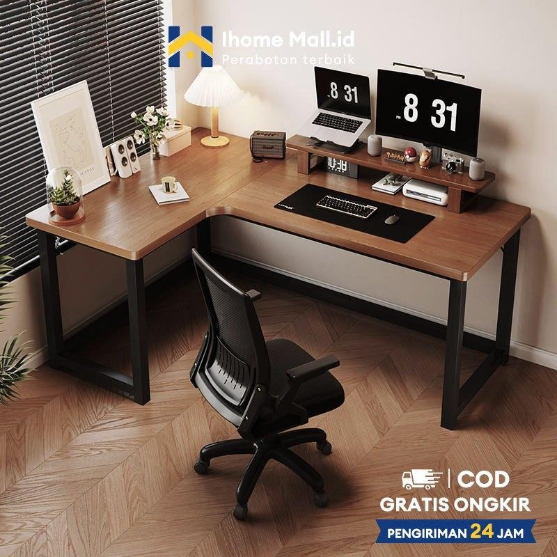 Meja Kantor Meja Kerja Minimalis Meja Belajar  Meja Komputer Shaped L Meja Gaming Minimalis