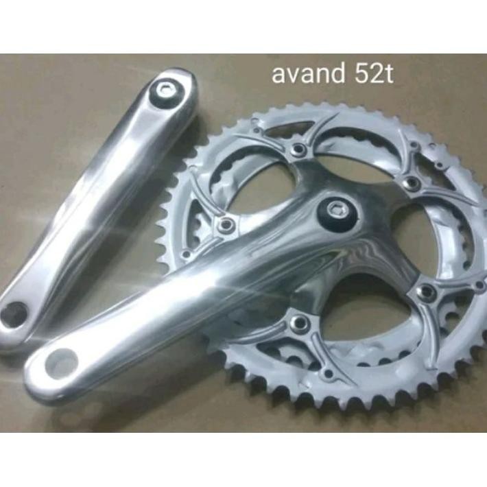 Crank Set Sepeda Balap Avand 2 Susun 52T42T Alloy Sier