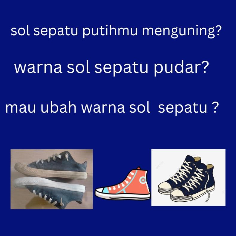 Rubber Paint Cat Sol Sepatu Karet Putih yang Menguning atau Pudar Warna Repaint Recolour Sol Sepatu 