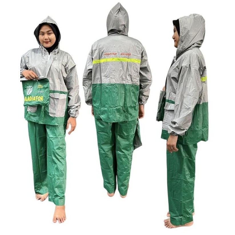 ORI - JAS HUJAN AUTOKU JC-101 SPARTAN GLADIATOR JAKET CELANA PVC LENTUR