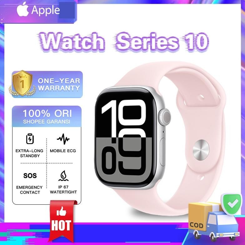 100%OriApple Watch Series 10 46mm/ iWatch Series 10 Jam Tangan Smartwatch AMOLED HD Tahan Air Displa