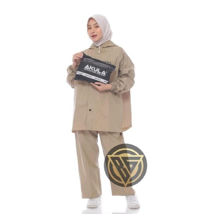 ORI - JAS HUJAN SETELAN PVC ANTI REMBES TEBAL LENTUR AKULA WATERPROOF