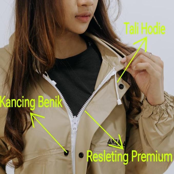 ORI - JAS HUJAN GAMIS WANITA MUSLIMAH SYARI PANJANG FULL ROK WATERPROOF