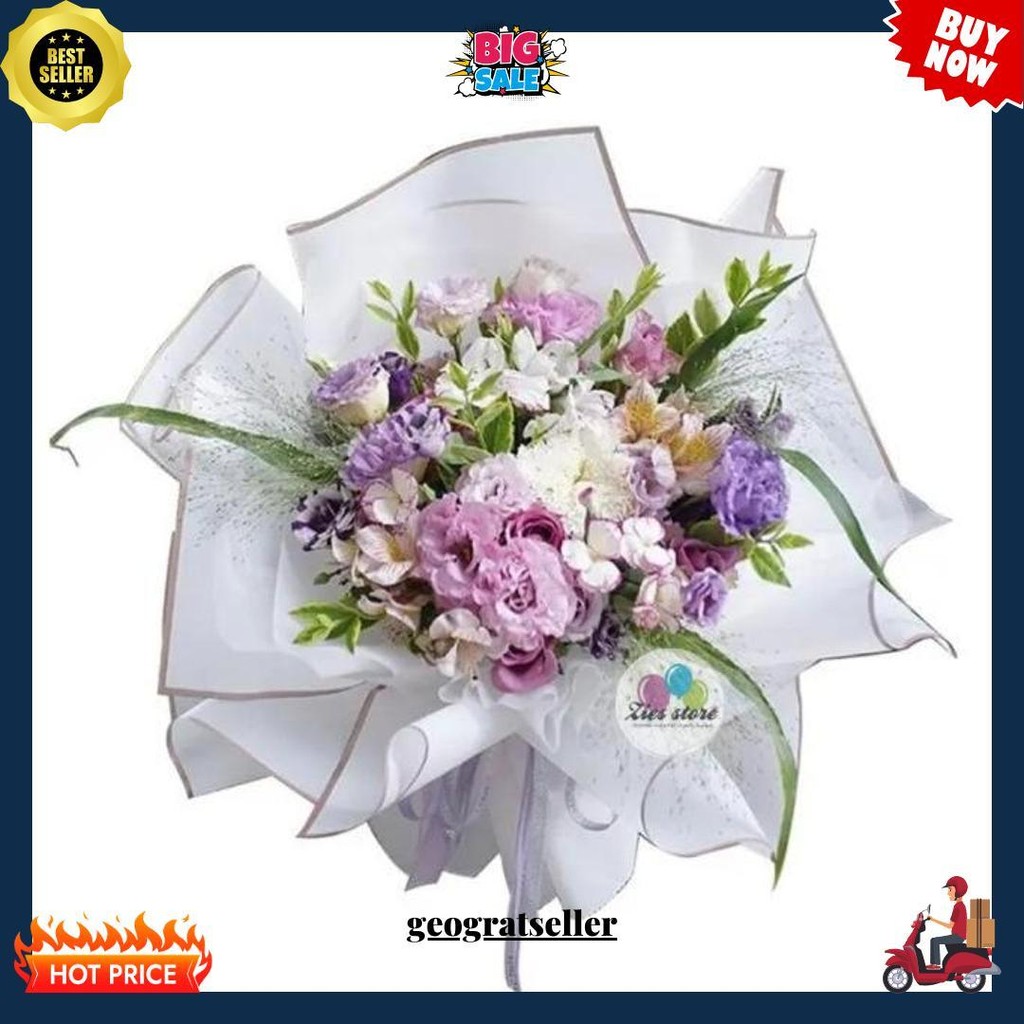 

Isi 20 Kertas Buket Bunga / Flower Wrapping Paper Frame List Rose Gold - Putih Termurah Banget