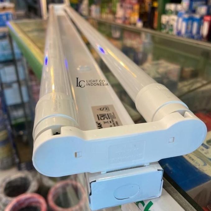 BEBAS ONGKIR - Rumah lampu TL 2x36 2x20w LED / kap TL Led isi 2lampu