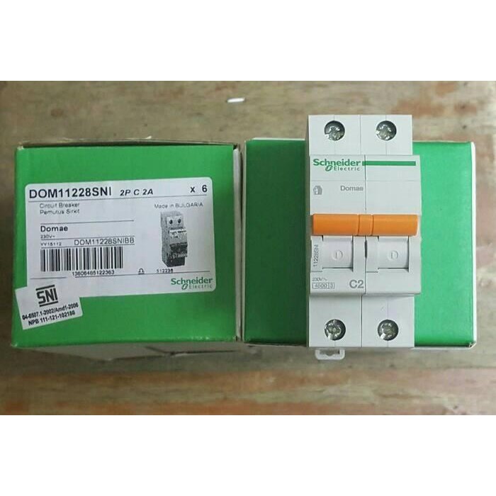 schneider MCB DOMAE 2pole 2A/MCB 4,5ka schneider