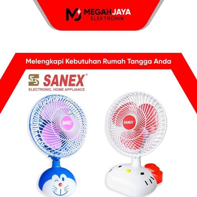 TERBARU - SANEX DESK FAN / KIPAS ANGIN KARAKTER SN FD-088H / FD-0882D (8 INCH)