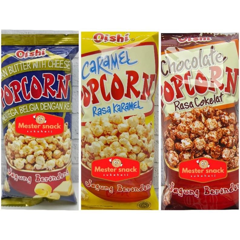 

Oishi Popcorn Jagung Berondong | popcorn | snack jagung | snack popcorn | popcorn gurih | popcorn manis aSt