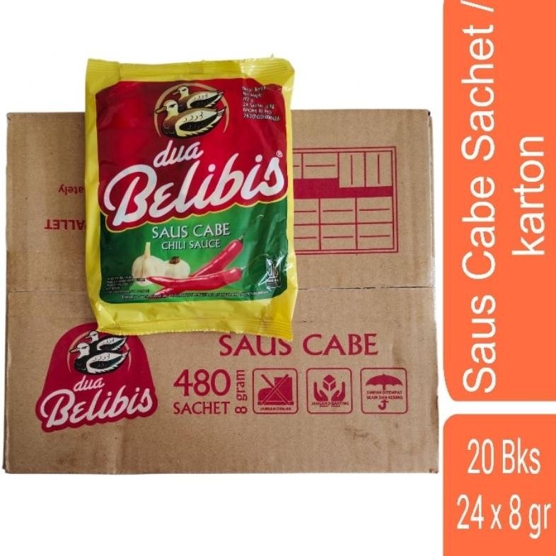 

Saos Sambal Dua Belibis sachet 8gr karton aSt