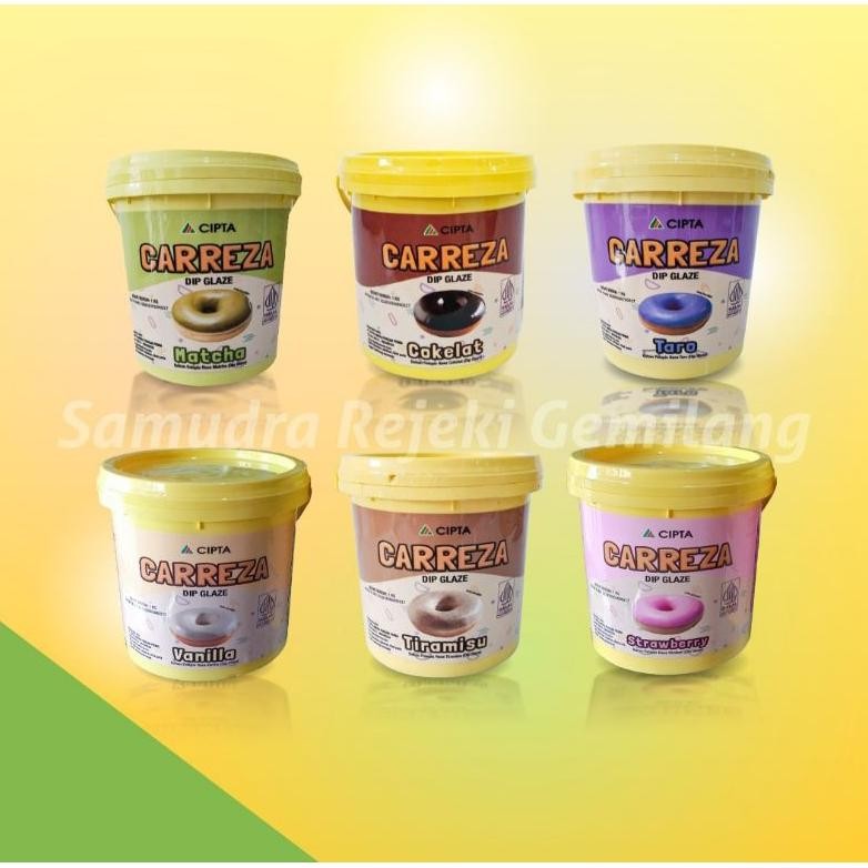 

Carreza Dip Glaze 1kg All Varian / Topping Donat RASA LENGKAP aSt