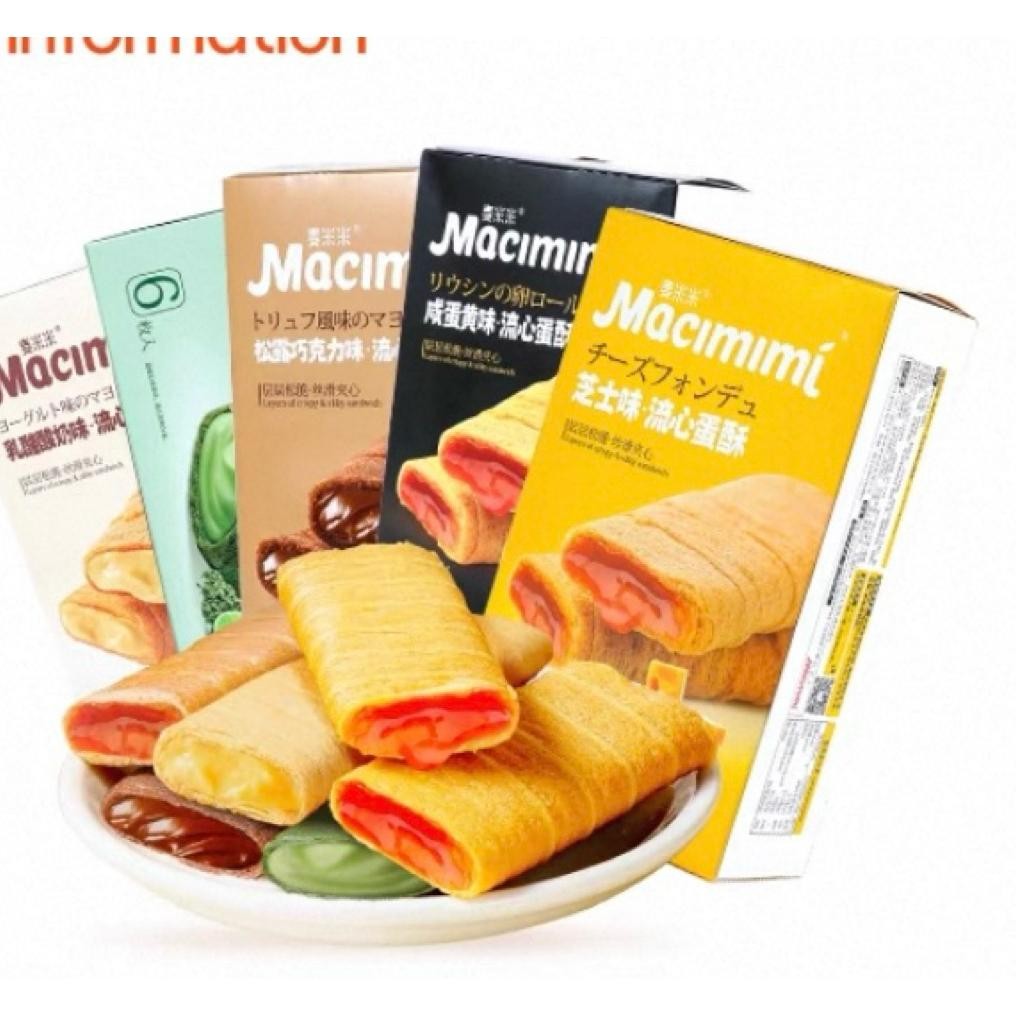 

Macimimi Crisp Sandwich 100g isi 6 Salteg egg Cheese Truffle Coklat Yogurt aSt