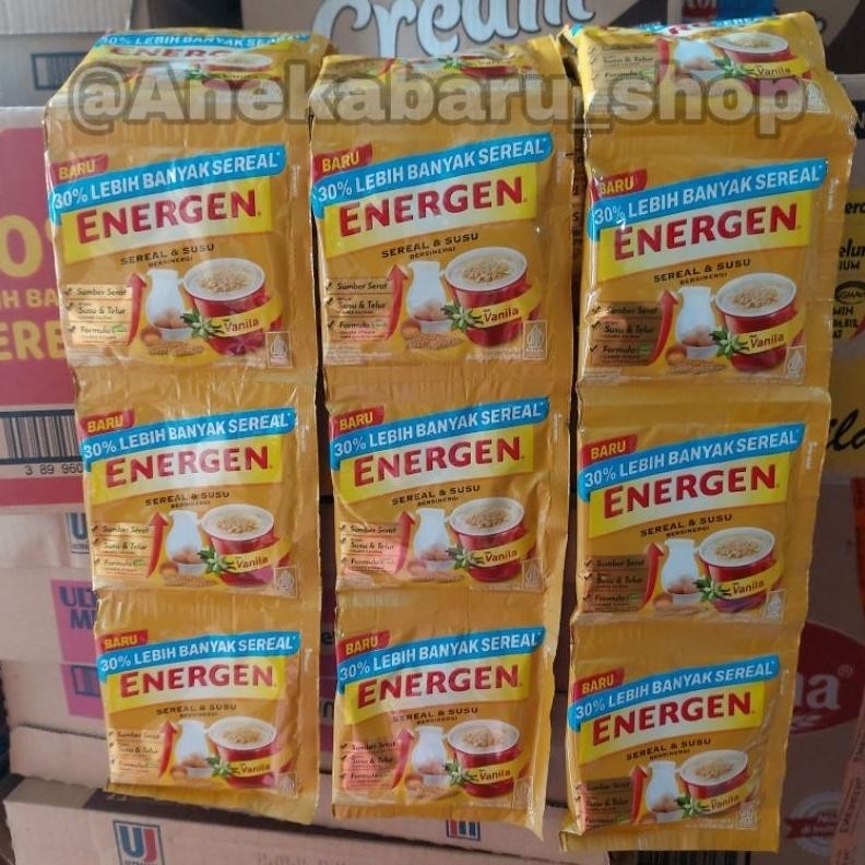 

( 1 RENCENG / 10 SACHET ) ENERGEN SEREAL & SUSU 34g aSt