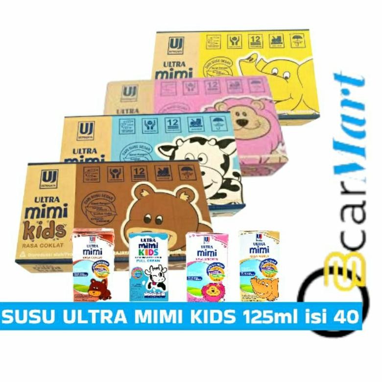 

Susu ULTRA MIMI Kids 125ml 1 Dus Susu UHT Rasa Coklat Strawberry Full Cream Vanilla aSt