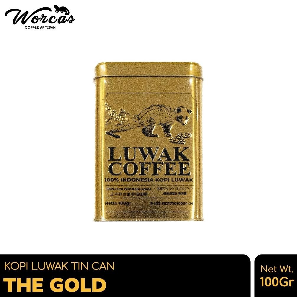 

Worcas Kopi Luwak Gold 100gr Tin Can (Original) FREE PAPER BAG WORCAS aSt