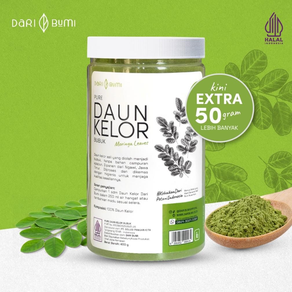 

Bubuk Moringa Daribumi 400 gr Pure Serbuk Daun Kelor Premium Organic aSt