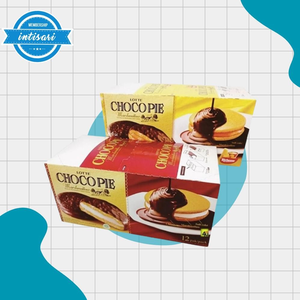 

Lotte Choco Pie Richeese 28gr Isi 12 pcs (pak) aSt