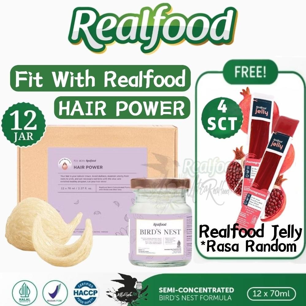 

Realfood Hair Power 12 Jar ( Minuman Sarang Burung Walet ) aSt