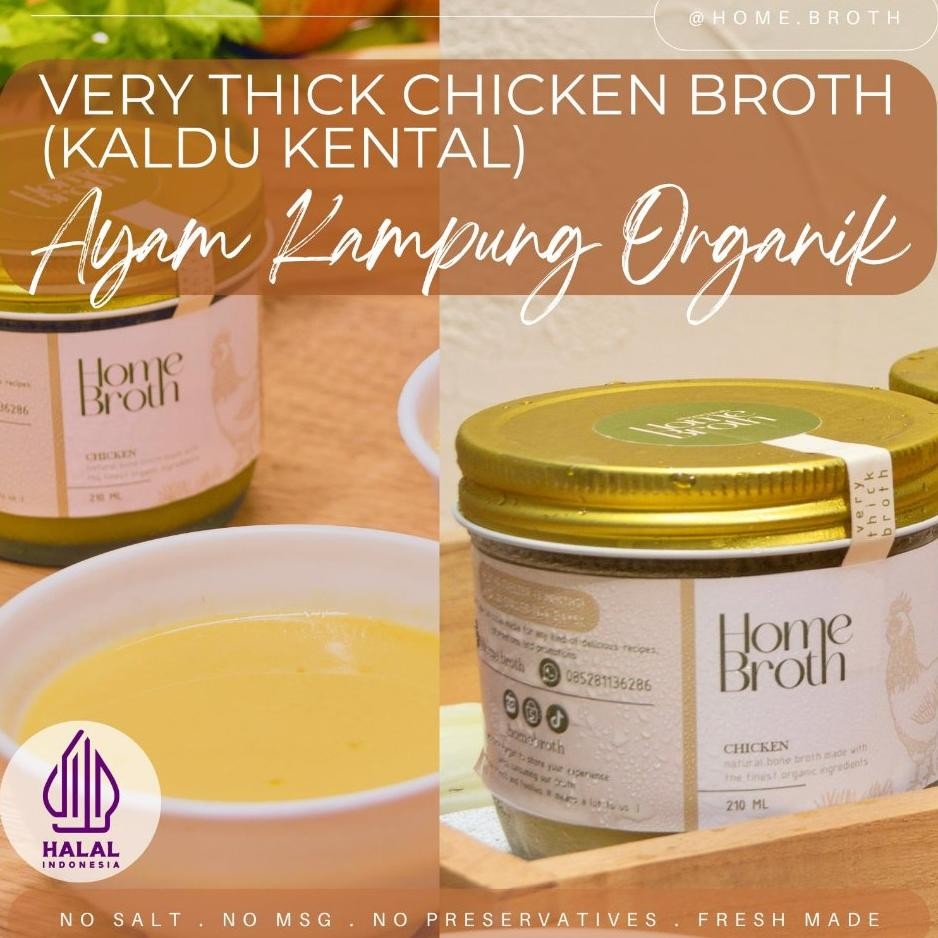 

Thi Organic Free Range Chien Bone Broth Kaldu Ayam Kampung Organik Kental