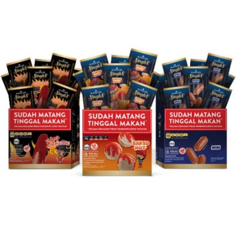 

1 Box Sosis Kanzler Singles 65 gr ( 1 Box isi 12) Varian Lengkap KHUSUS SAMEDAY INSTAN aSt