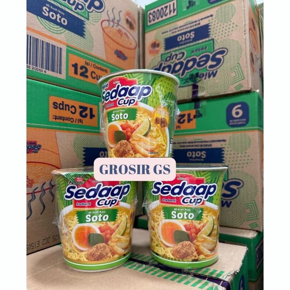 

1 DUS MIE SEDAAP CUP ISI 12 PCS / ALL VARIAN / BISA MIX / SOTO GORENG KUAH aSt