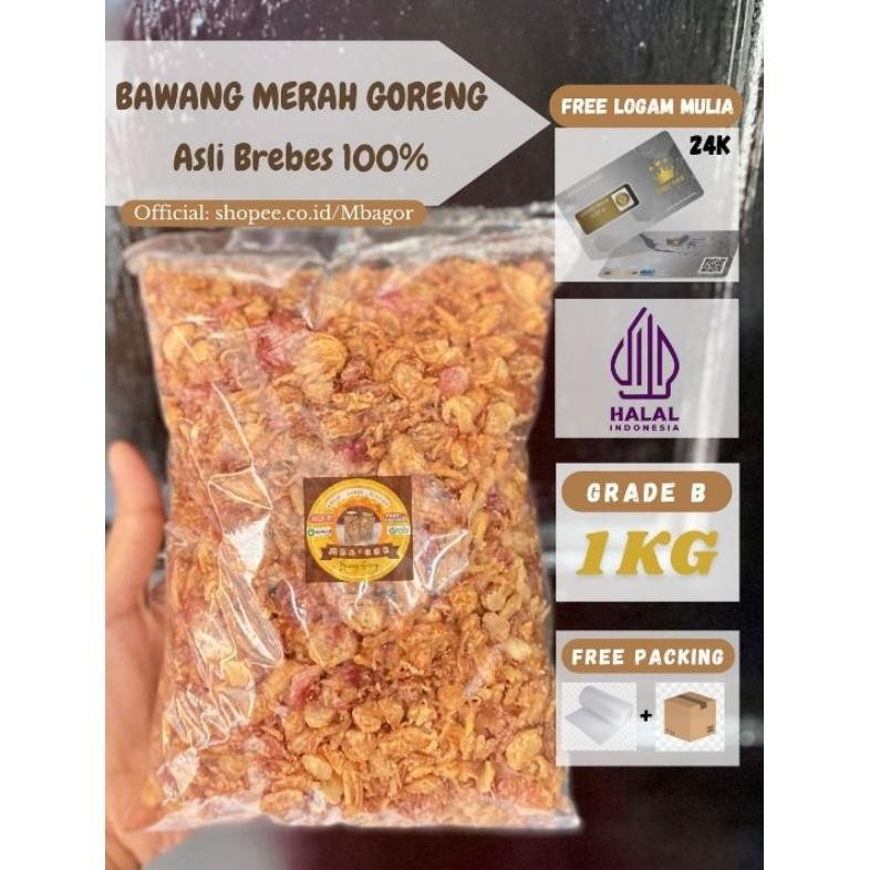 

Bawang Goreng B++ 1Kg Asli Brebes Tanpa Campuran Renyah Kriuk aSt