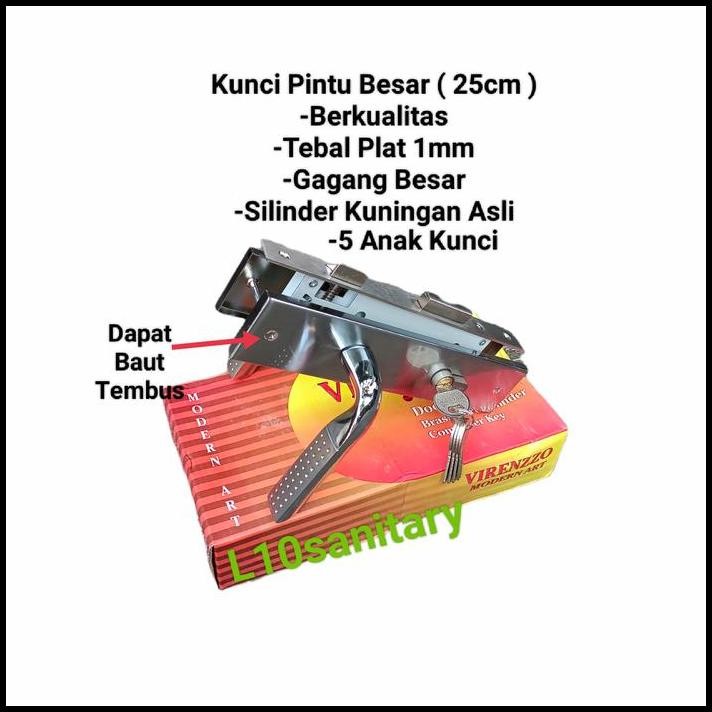 Kunci Pintu / Handle Pintu BESAR 25cm Set Komplit VIRENZZO Seri 8
