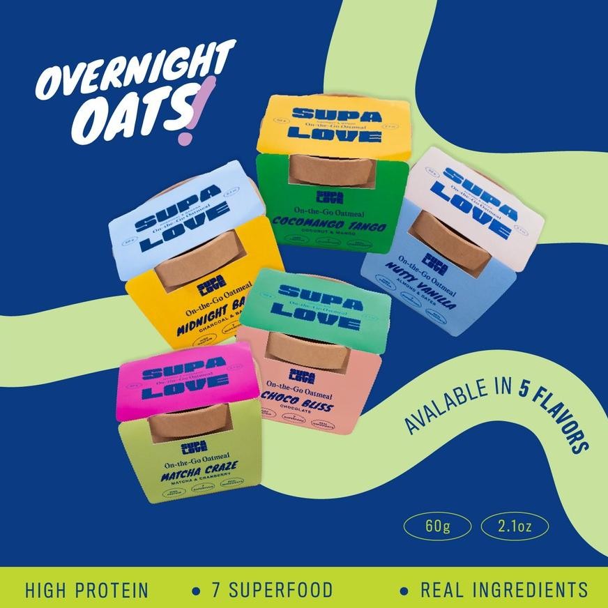 

On The Go Oatmeal - Overnight Oat / Instant Oat / Healthy Snack / Healthy Breakfast / Super Food / Oatmeal Diet / Sereal aSt