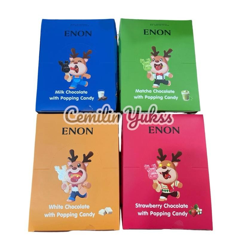 

Enon Chocolate With Popping Candy 225g (15Pcs x 15g) Enon Coklat Rasa Strawbery Vanilla Milk Matcha aSt