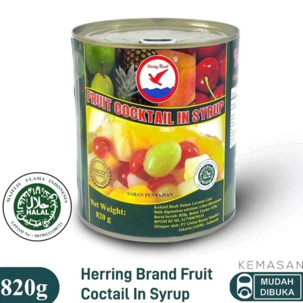 

Herring Brand Fruit Cocktail In Syrup Buah Campur Kaleng 820gr aSt