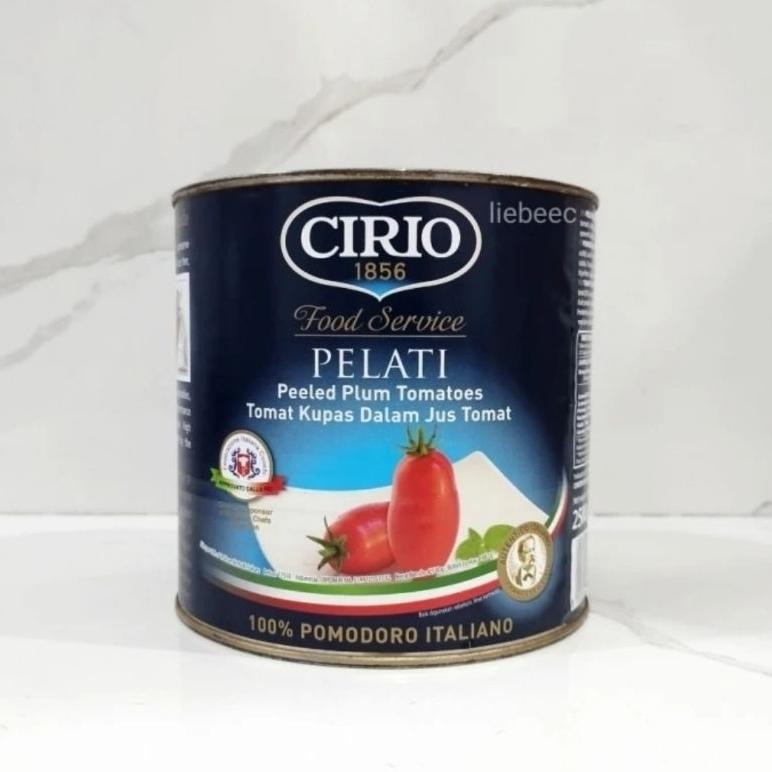 

Cirio Tomato Peeled 2.5kg | Pelati Tomat Kupas Dalam Jus Tomat 2,5 kg / 2500 g / 2500 gr aSt