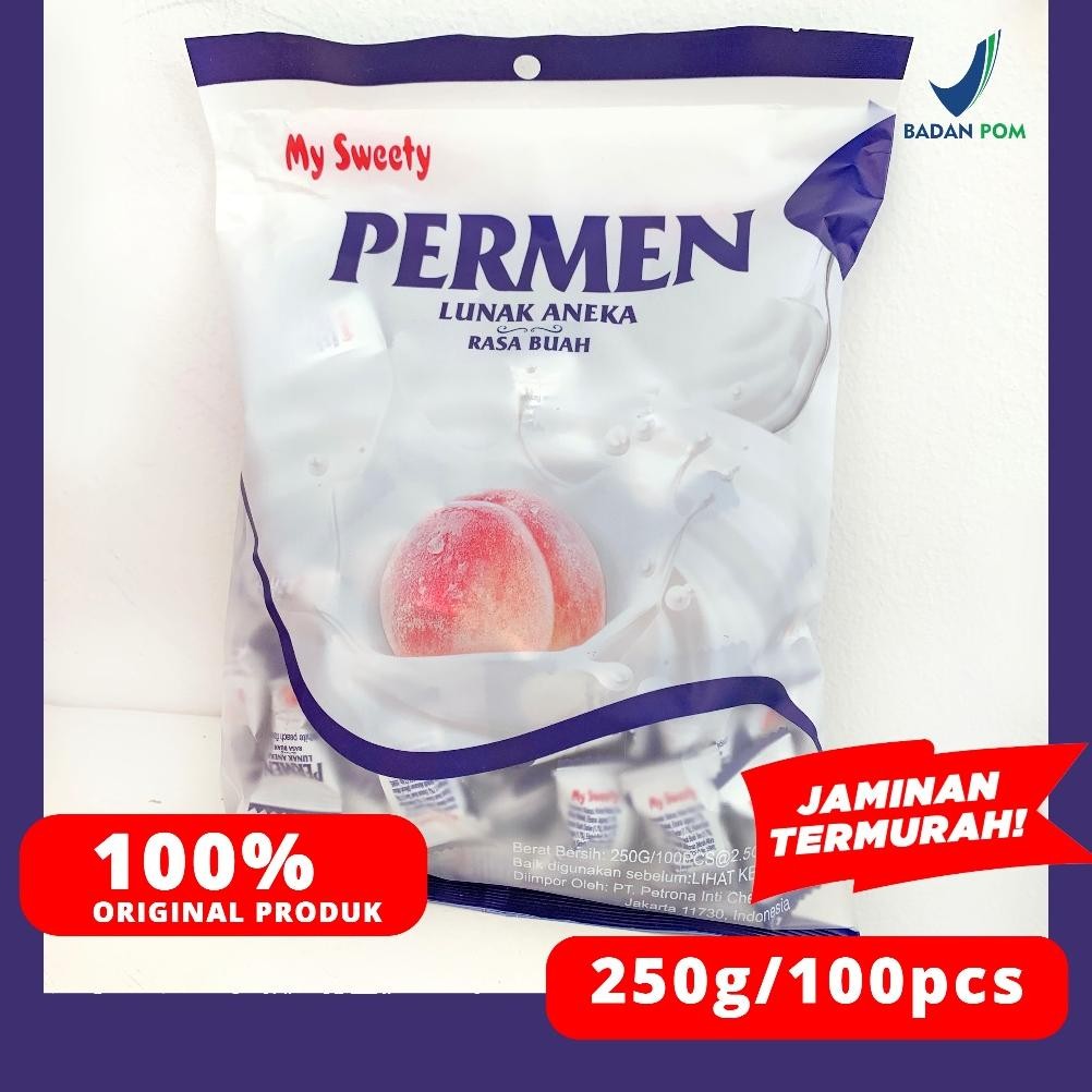 

PERMEN SUSU YOGURT & RASA PEACH MYSWEETY 100PCS/250G aSt