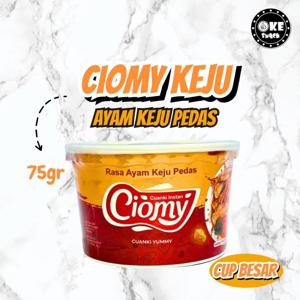 

Ciomy Cuanki Ayam Keju Pedas Cuangki Ciomy Cup Besar Halal Non MSG aSt