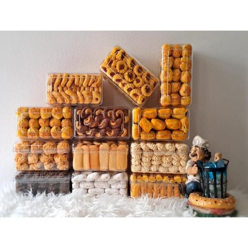 

Kue kering Nastar / Keju / Putri salju / Coklat mede / Sagu keju 350gr aSt